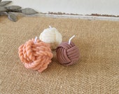 Nautical Decor Candle Trio Sailor 39 s Knots White Rust Brown Monkey 39 s Fist Candles Set Gift Set Wedding Favors Home Decor Soy Candles