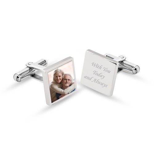 Custom Memorial Photo Cufflinks Personalized Photo Cufflinks Etsy