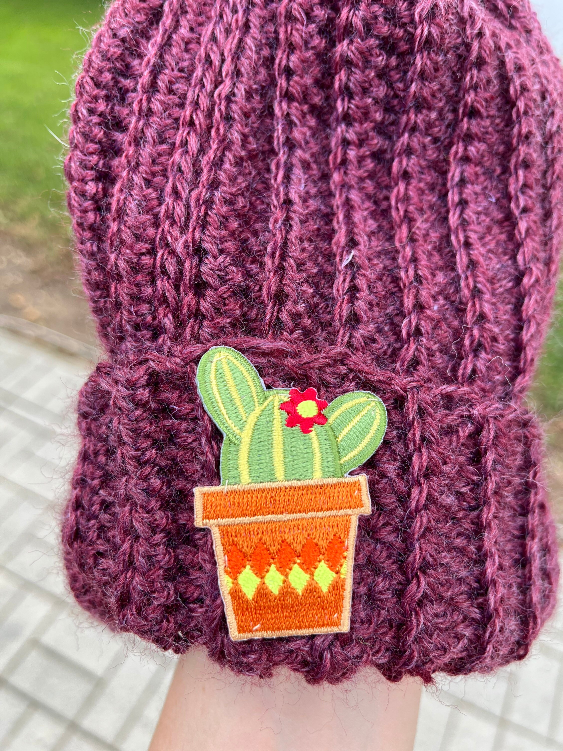 Crochet Beanie with Patches