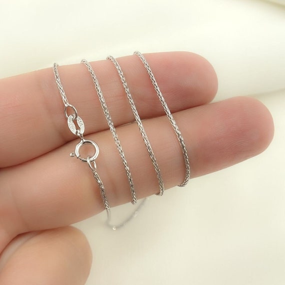 14k white gold on sale chain 18 inch