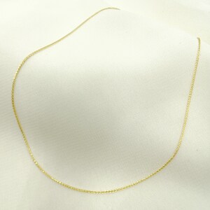 14K Solid Gold Wheat Chain, Minimalist Everyday Gold Necklace. 025SP3TFDT image 5