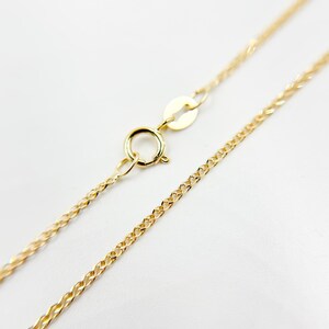 14k Solid Gold Wheat Chain Necklace, Twisted Link Necklace