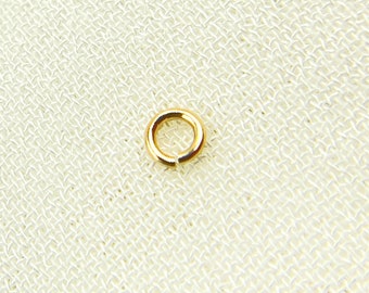 2.5mm 24ga 14K Solid Yellow Gold Open Jump Rings, Jewelry Connectors. MFT050DE25-14Y