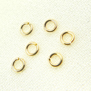 14K Solid Yellow Gold Open Jump Ring, 2.5mm Jump Ring, 24 Gauge Jump Ring, Open Jump Ring, Permanent Jewelry, Connectors. MFT050DE25-14Y