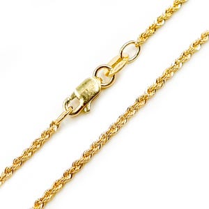 14K Solid Gold Twisted Rope Chain Necklace, Everyday Pendant & Layering Chain. 025CRDLG imagen 2