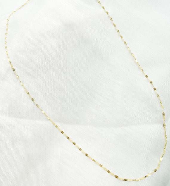14K Solid Gold Diamond Cut Marina Chain, Ladies Diamond Cut