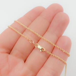 14K Solid Gold Twisted Rope Chain Necklace, Everyday Pendant & Layering Chain. 025CRDLG imagen 1