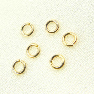 14K Solid Yellow Gold Open Jump Ring, 3mm Jump Ring, 26 Gauge Jump Ring, Open Jump Ring, Permanent Jewelry, Connectors. MFT040DE3-14Y