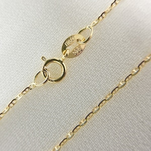 14K Solid Yellow Gold Mariner Chain Necklace, Real 14K Gold Anchor Link Chain, Unisex Flat Mariner Necklace, Everyday Jewelry. 028FLP1L4L024