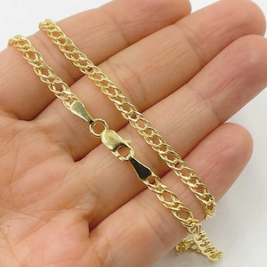 14k Real Gold Wheat Chain Necklace, Real 14K Yellow Gold, Unisex Wheat Gold Chain, 14k Trending Gold Chain, 14k Gold Chain. 14K24