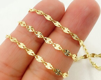 14K ゴールド アイス リンク チェーン ネックレス - ダイヤモンド