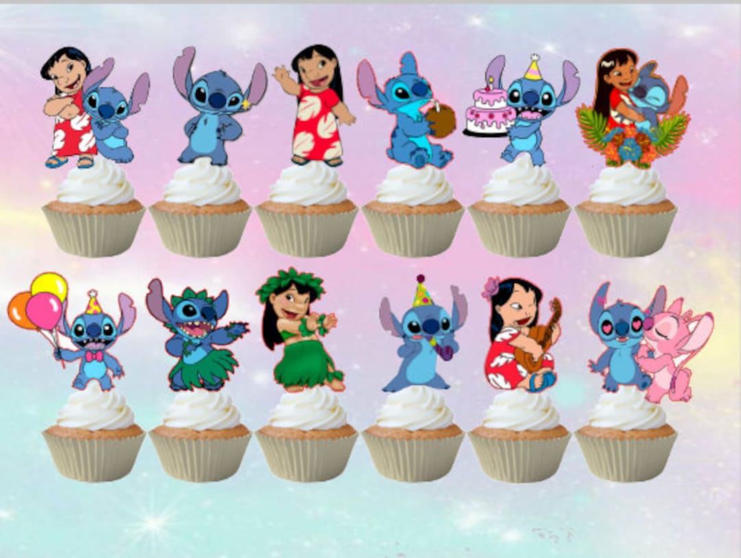 Lilo And Stitch Cupcake Top Lilo And Stitch Birthday Lilo And Stitch Il 1080xN.5072258576 Ghdd