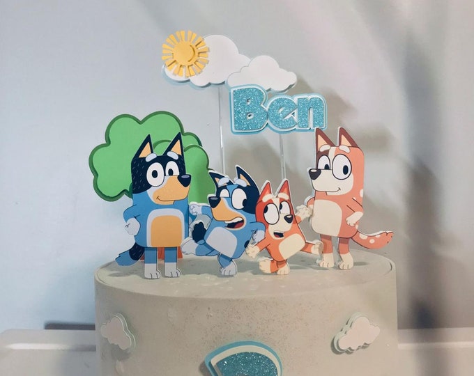 Topper de gâteau Bluey et Bingo anniversaire Bluey et Bingo Etsy France
