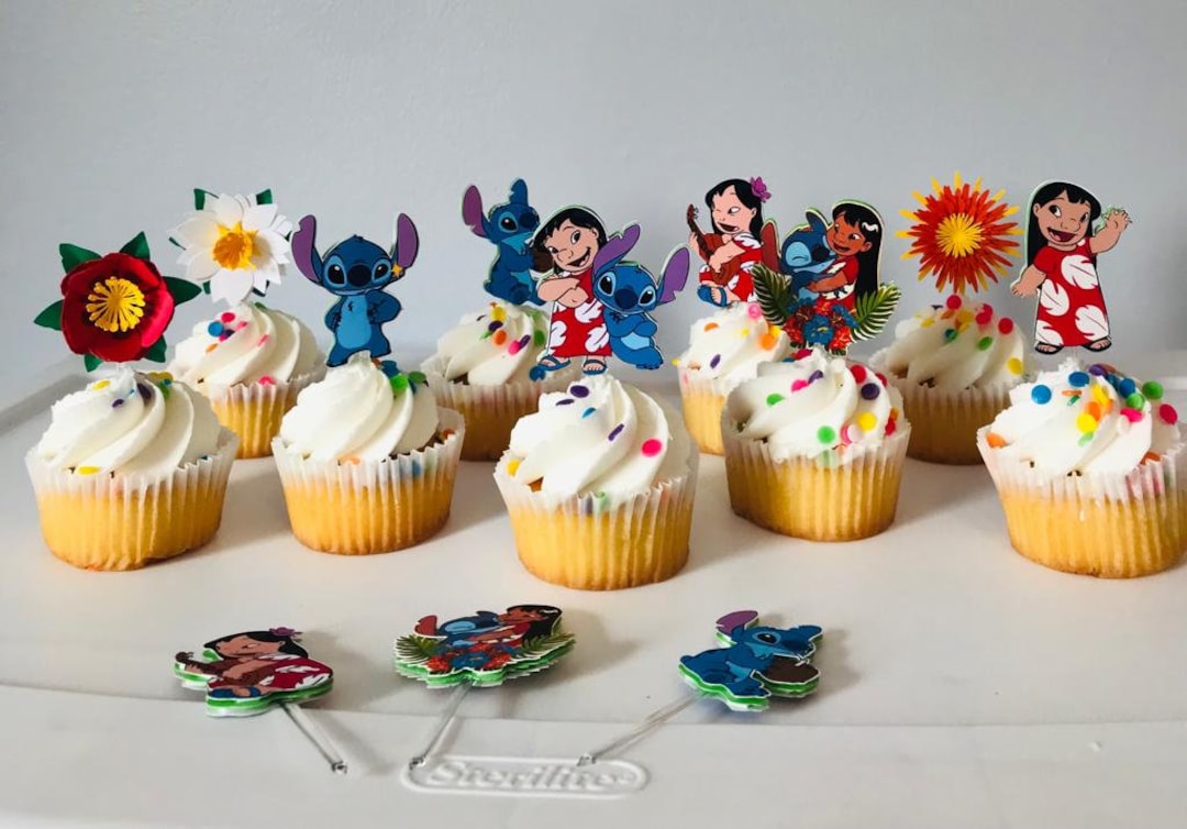 Lilo And Stitch Cupcake Top Lilo And Stitch Birthday Lilo Etsy Il 1080xN.4391000699 Rjya