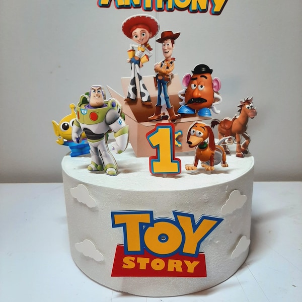 Toy story themed cake topper, toy story party.