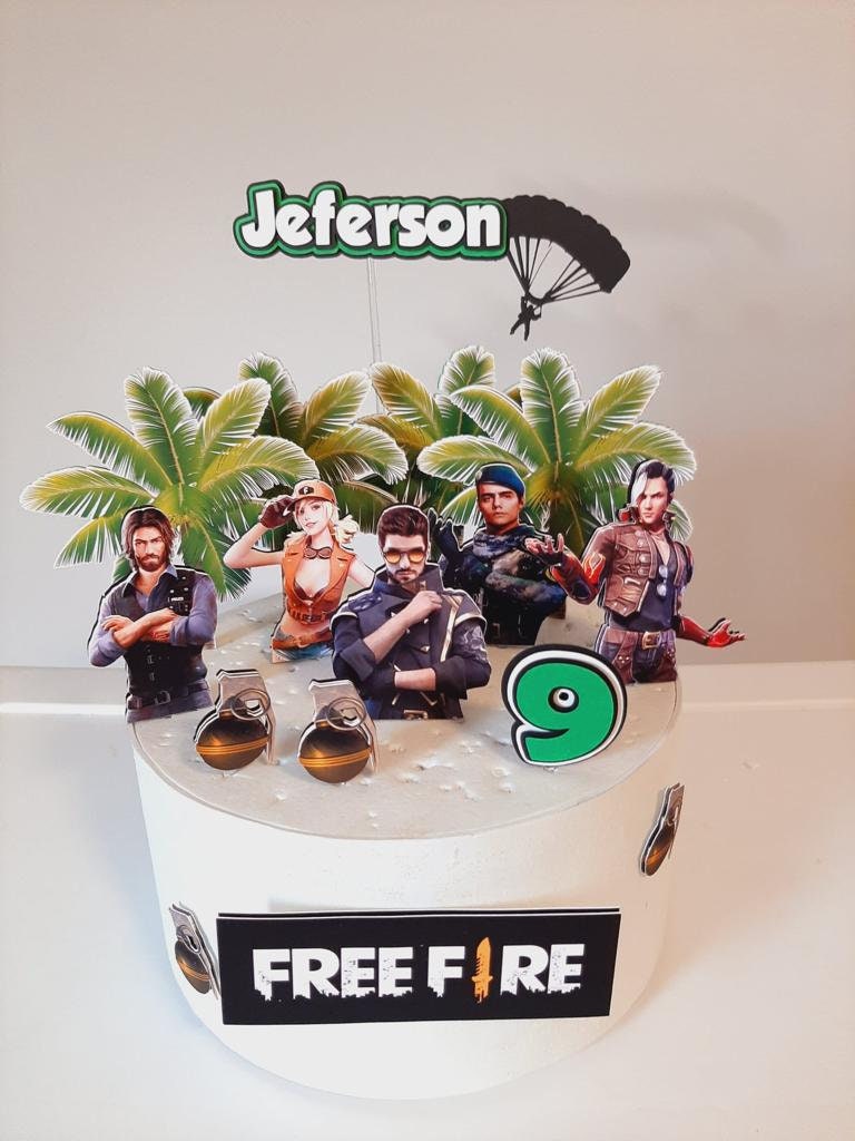 FreeFire theme cake💚 | Instagram