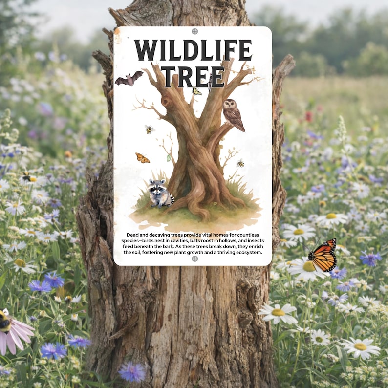 Tree of Life Wildlife Habitat Sign, Outdoor Rated 12x18 8x12 ...