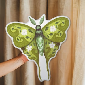 Green Moth Shaped Pillow – Whimsical Boho Home Accent | Cottagecore Room Decor