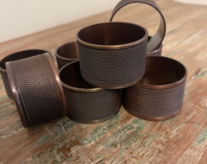 Oilrubbed Bronze Napkin Rings Etsy
