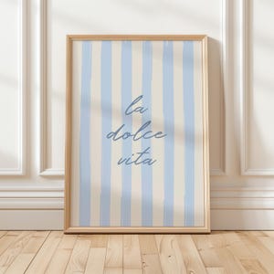 Blau La Dolce Vita Küsten Wand Druck Digitaler Download, Strand Druck Dekor Italien Strand trendige Wand Kunst Küsten Wand Kunst Wohnheim Drucke