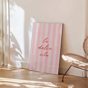 rosa La Dolce Vita Küsten Wand Druck Digitaler Download, Strand Druck Dekor Italien Strand trendige Wand Kunst Küsten Wand Kunst Wohnheim Drucke