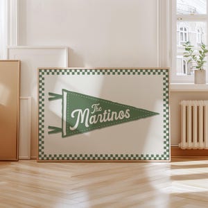 Custom Name Pennant Flag Personalized Pennant Banner Couples Anniversary Gift Couples Gift Custom Trendy Wall Art Preppy Custom Pennant Flag