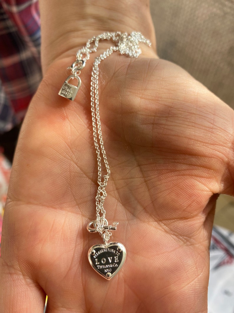 Tiffany Co Return to Tiffany Love Heart Tag Key Pendant Etsy