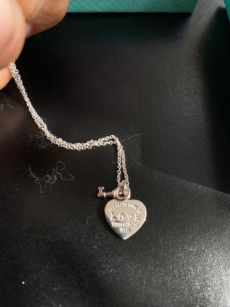 Tiffany Co Return to Tiffany Love Heart Tag Key Pendant Etsy