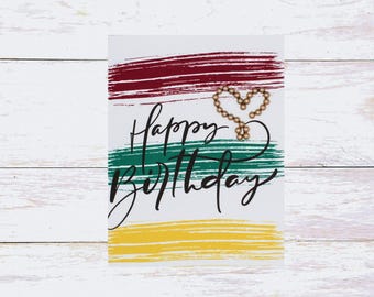 Happy Birthday Card | Colorful Artistic Birthday Card | Modern Brush Stroke Card | Fun Birthday Card | Handmade Greeting Card-21