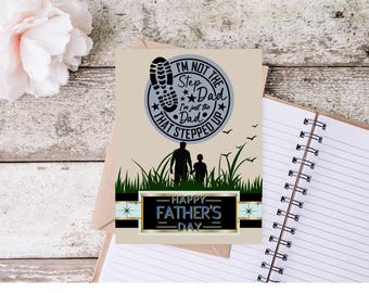 Father's Day Card for Dad, Rustic Father's Day Card, Fishing Dad Card, Outdoor Dad Greeting Card, Masculine Handmade Card