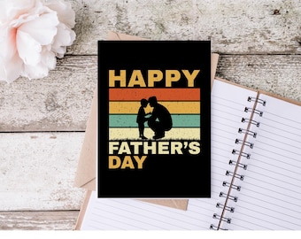 Happy Father's Day Card, Father's Day Greeting Card for Dad, Handmade Father's Day Card, Masculine Card for Father, Dad Gift
