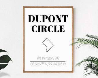 Dc Outline Map - Etsy