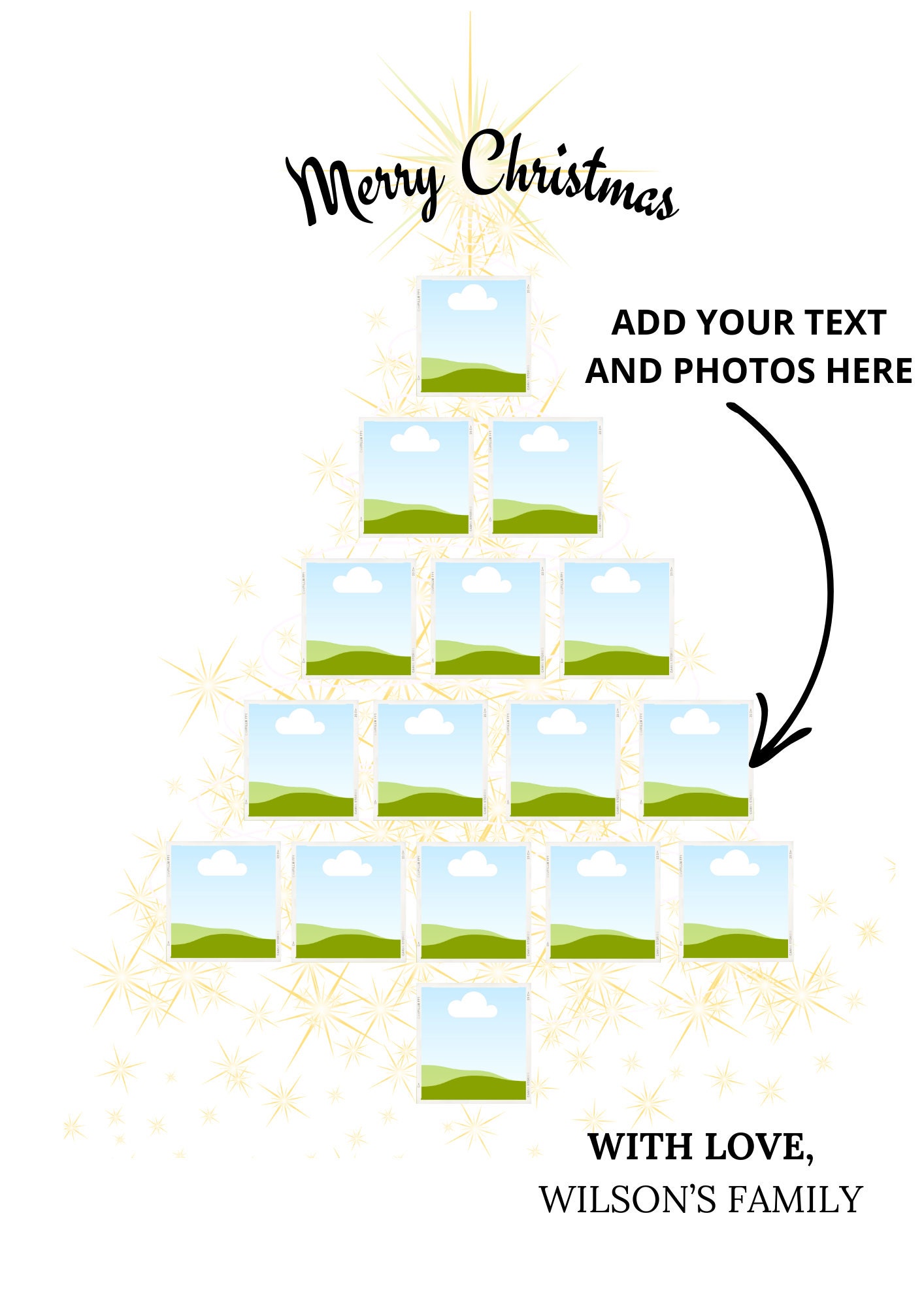 FINEZZIA Custom Christmas Tree Photo Collage Personalized Christmas