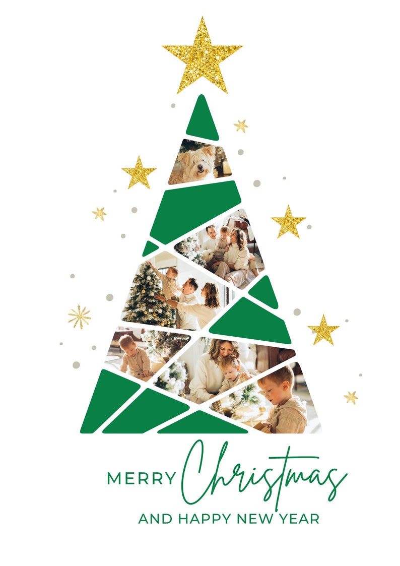 FINEZZIA Custom Christmas Tree Photo Collage Personalized Christmas