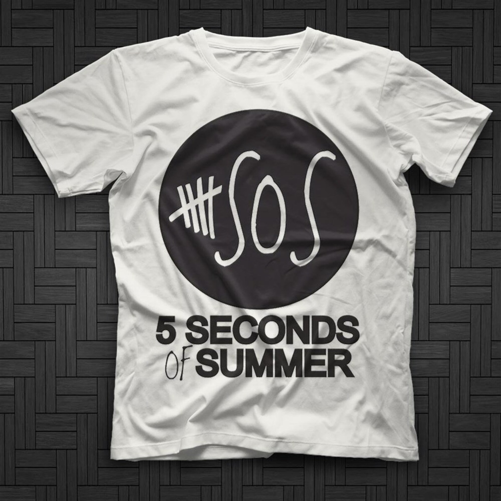 5 Seconds Of Summer SOS White Unisex T-Shirt