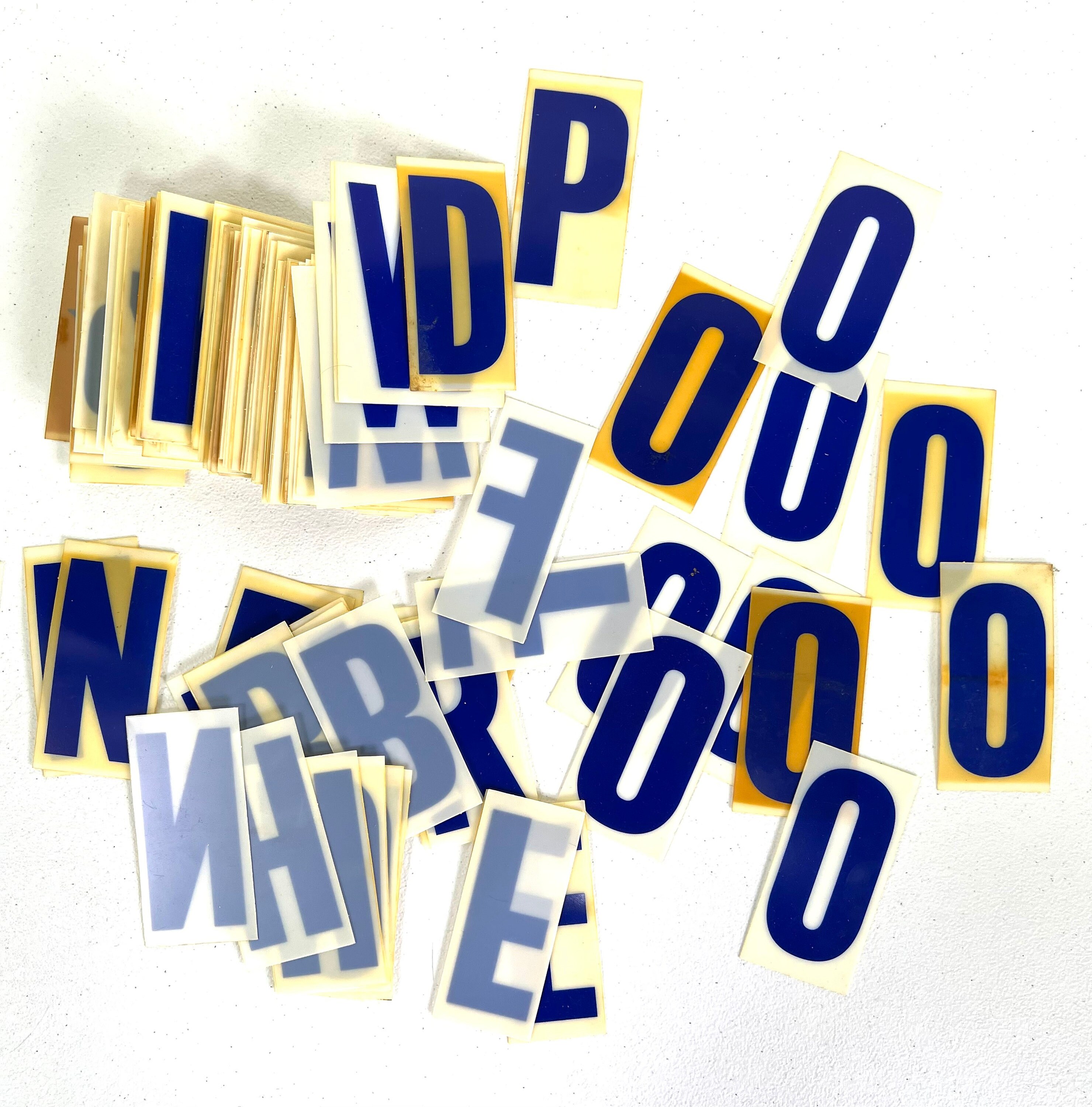 Vintage 4 Blue Sign Letters Variety Pack of 153 Etsy