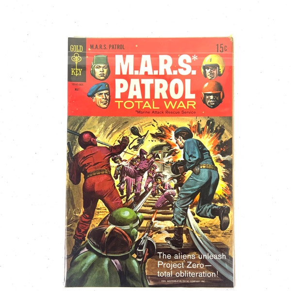 M.A.R.S. Mars Patrol Total War Vintage Gold Key Comic Book May