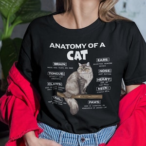 Cat Anatomy Shirt Etsy