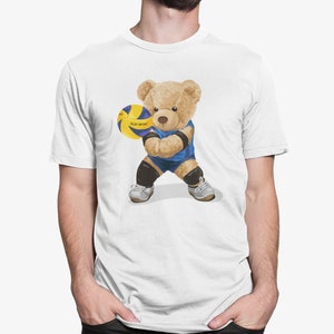 Volleyball Bear Shirt, Animal Shirt, Volleyball Gifts, Volleyball Clothing, Volleyball Shirt, Animal-themed Volleyball Shirt, Sports Apparel
