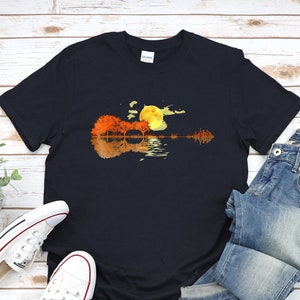 Guitar Horizon Sunset Shirt, Guitarist Gift, Country Music Lover&#39;s Gift, Musician Idea, Guitar Shirt, Guitarist T-shirt, Guitar Gift