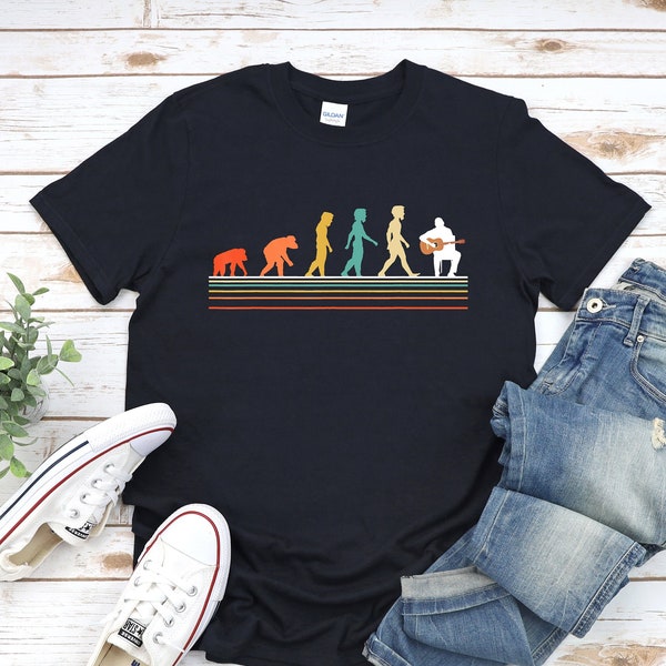 Guitar Evolution Shirt, Funny Guitarist Gift, Guitarist Shirts, Acoustic Guitar Players Gift, Country Music Lover Gifts, Musician Gift Ideas