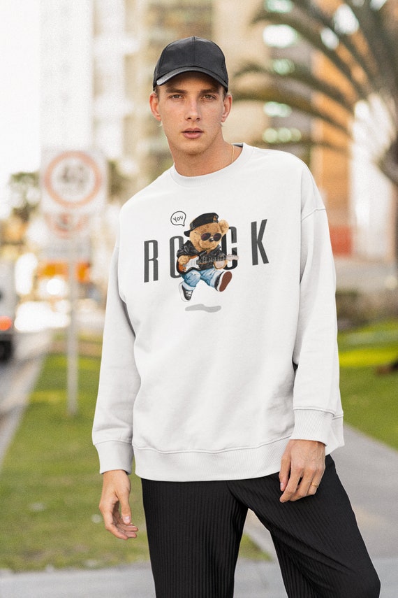 You Rock Bear Sweatshirt, Cute Animal Sweater, Bear Sweatshirts 