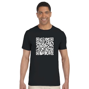 F*CK YOU! QR Code Unisex T- Shirt, Funny Saying Shirt, Sarcastic Gift for Friends, Coworkers, Gift For Him, Adult Humour Joke Prank Gag Gift