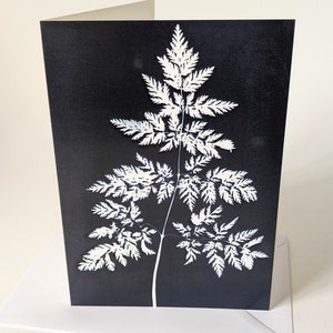 Tarjeta de felicitación para cualquier ocasión. Acabado brillante. Imagen tomada de mi obra original en cianotipia. Tarjeta enmarcable con interior en blanco y sobres.