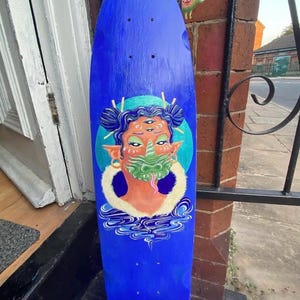Planche de skate peinte à la main Onna-Bugeisha