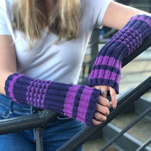 Desert Sage Mitts Pattern | Fingerless Gloves KNITTING PATTERNS | Women&#39;s Long Hand Knitted Gloves | Instant Download | Hand Knit Gloves