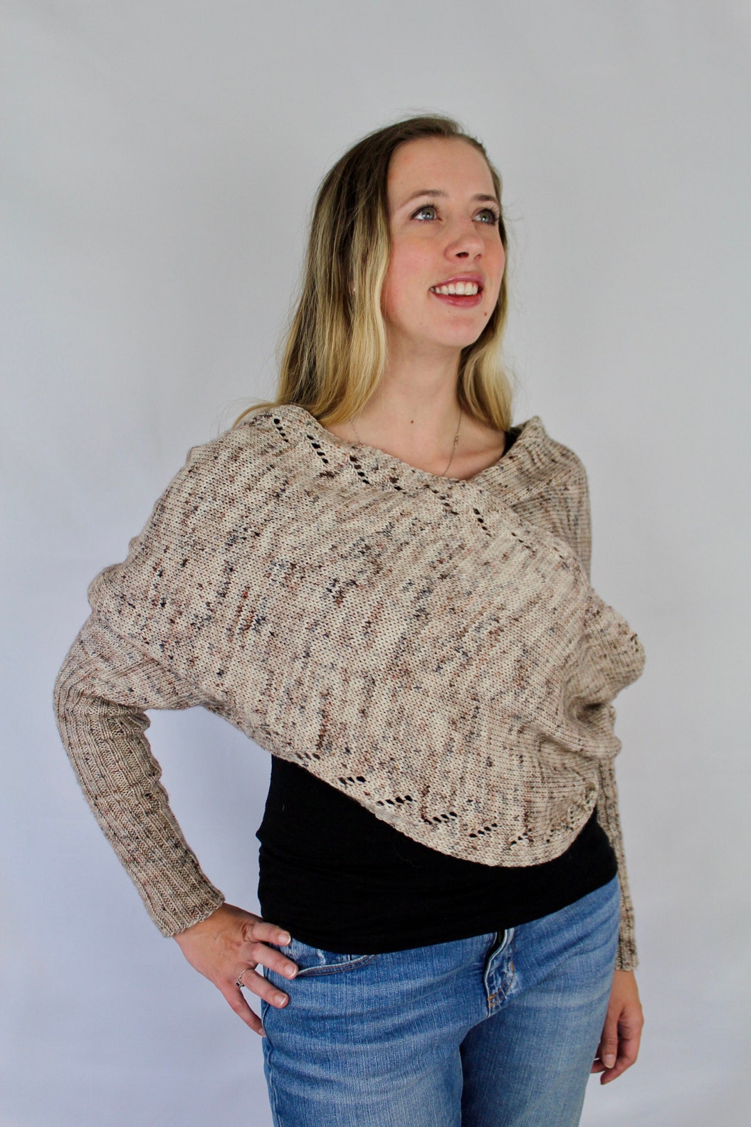 KNITTING PATTERN Overwild Sweater Scarf Pattern Wrap Around Sweater