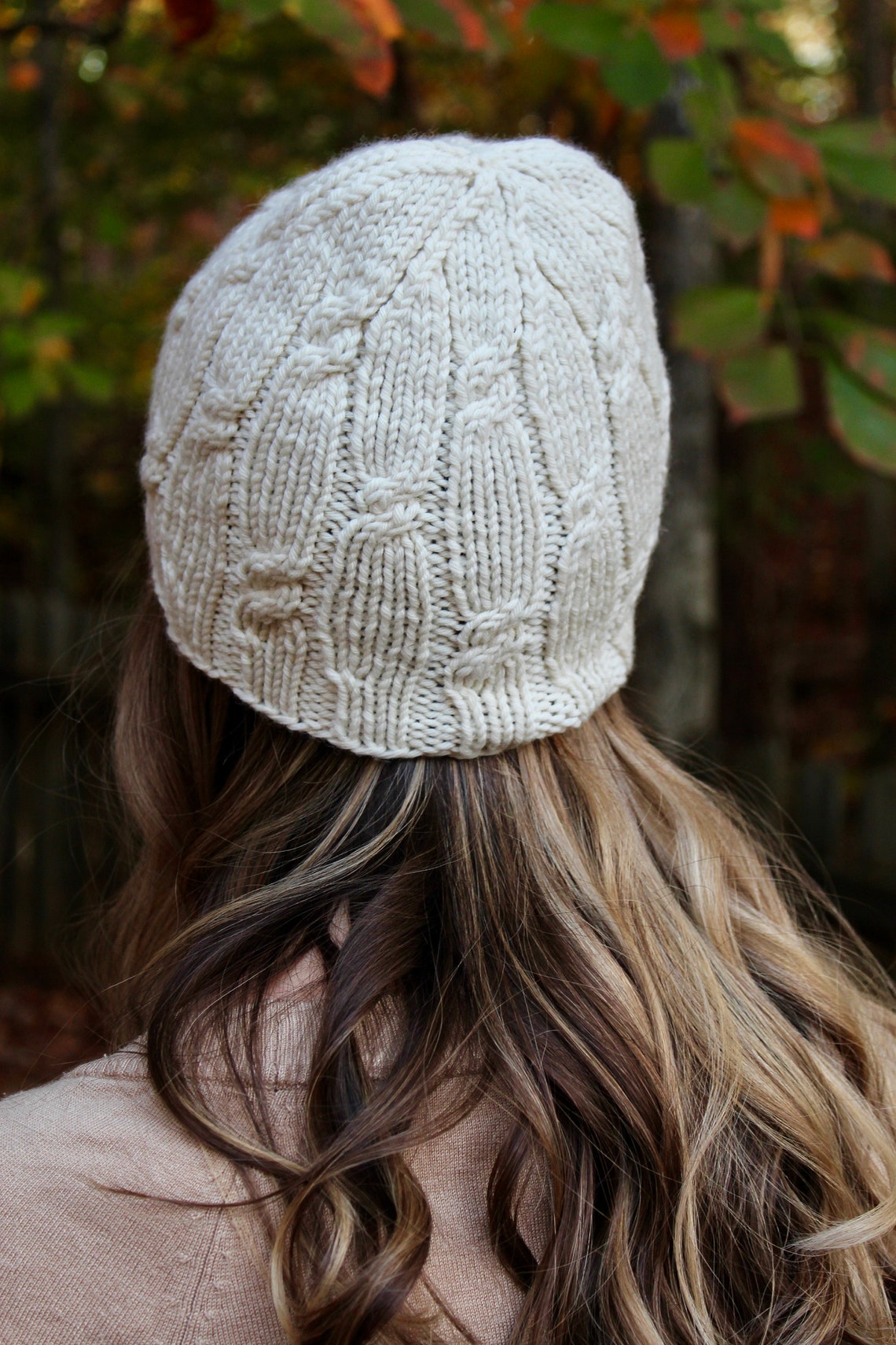 Knitting Pattern PDF | Serene Snow Hat Pattern | Cable Beanie Knitting ...