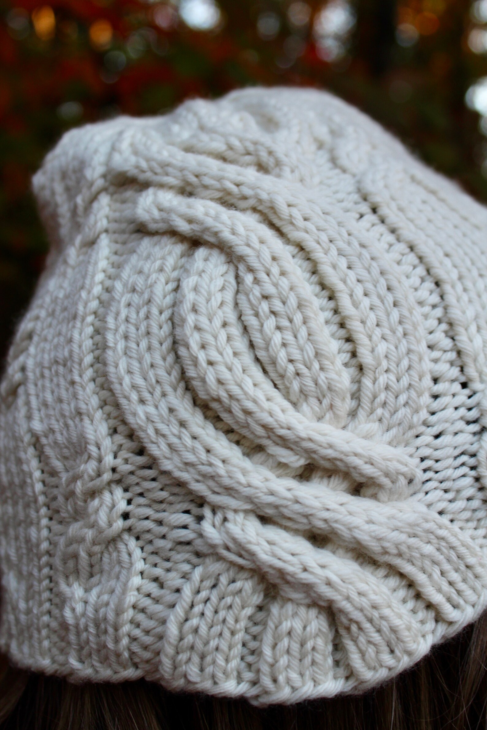 Knitting Pattern PDF | Serene Snow Hat Pattern | Cable Beanie Knitting ...
