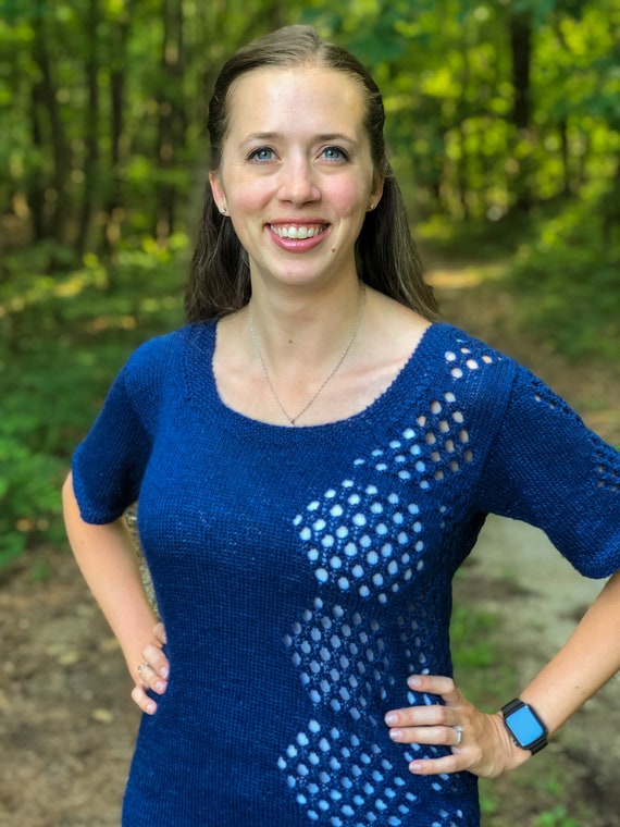 トップス Geometric Pattern Knitted Top Geometric Pattern Knitted Top-ジオメトリックパターントップ